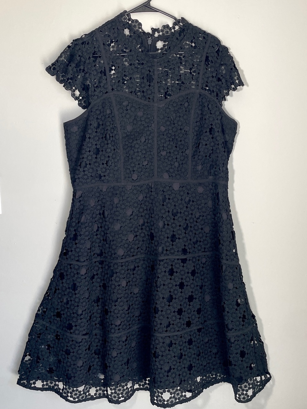 City Chic Black Lace Fit & Flare Dress Romantic Goth Chic - Picture 2 of 10